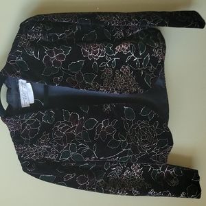 Velvet Blazer Crop Jacket